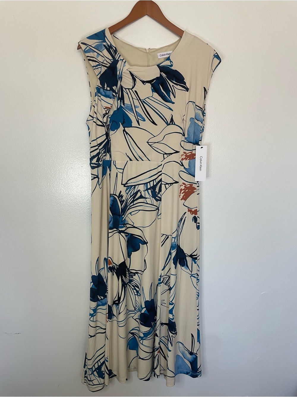 Calvin Klein Summer print Midi dress Size 12